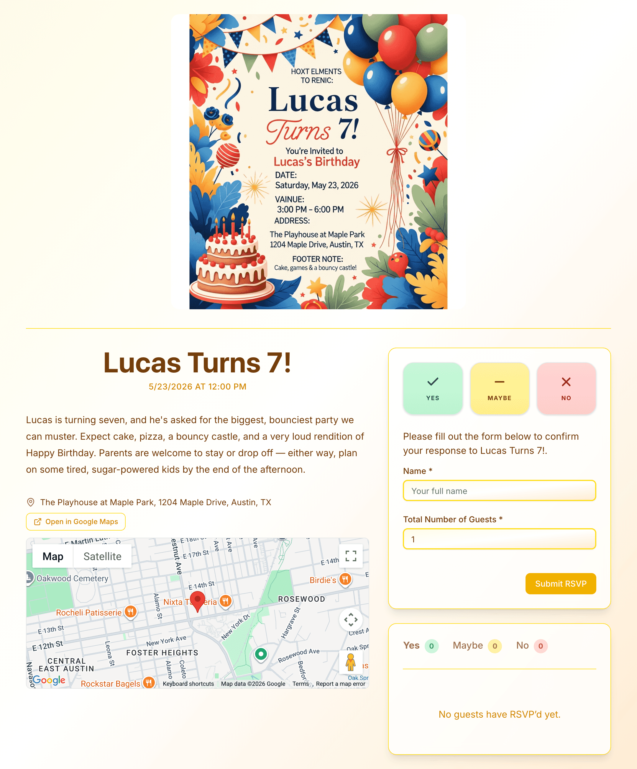 birthday-party invite preview