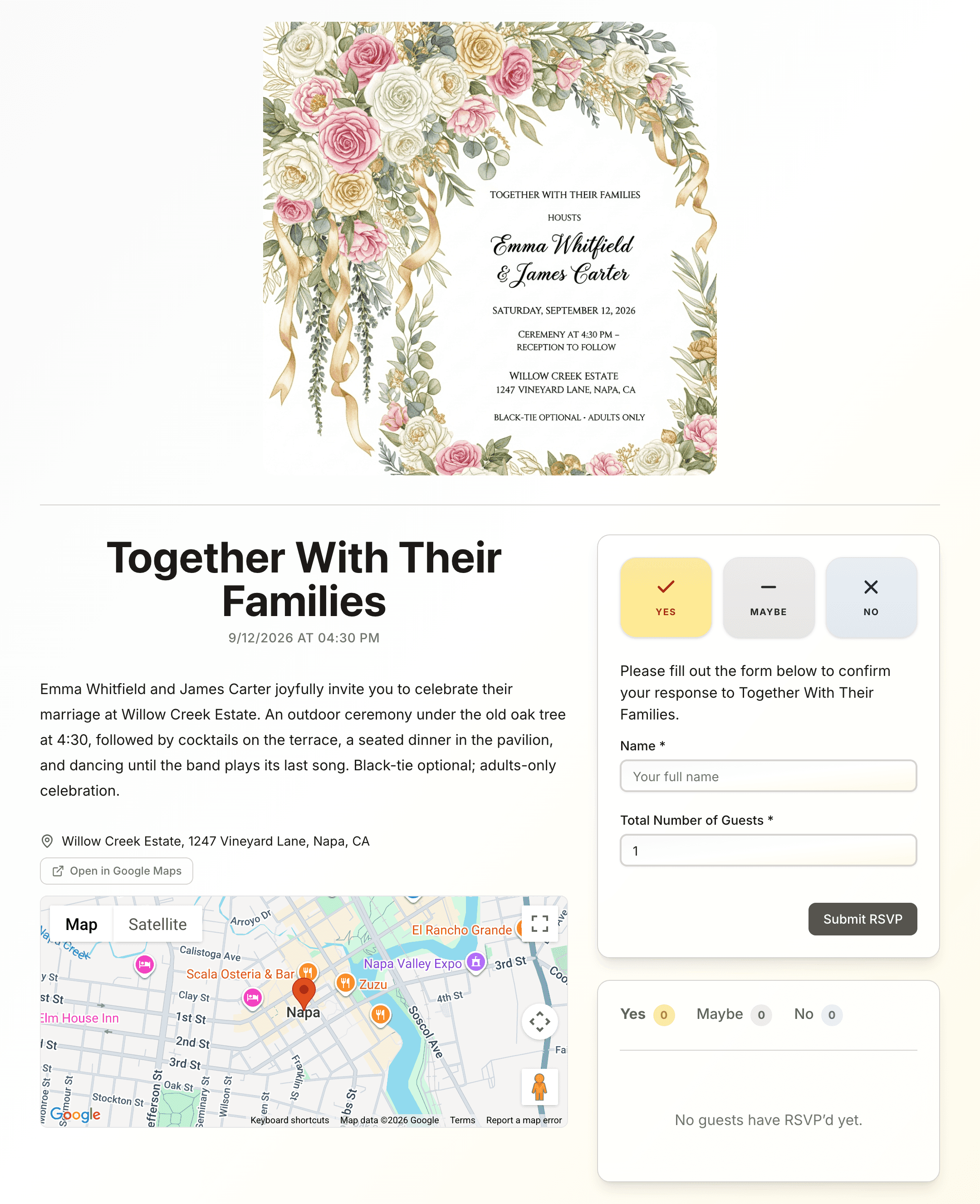 wedding invite preview